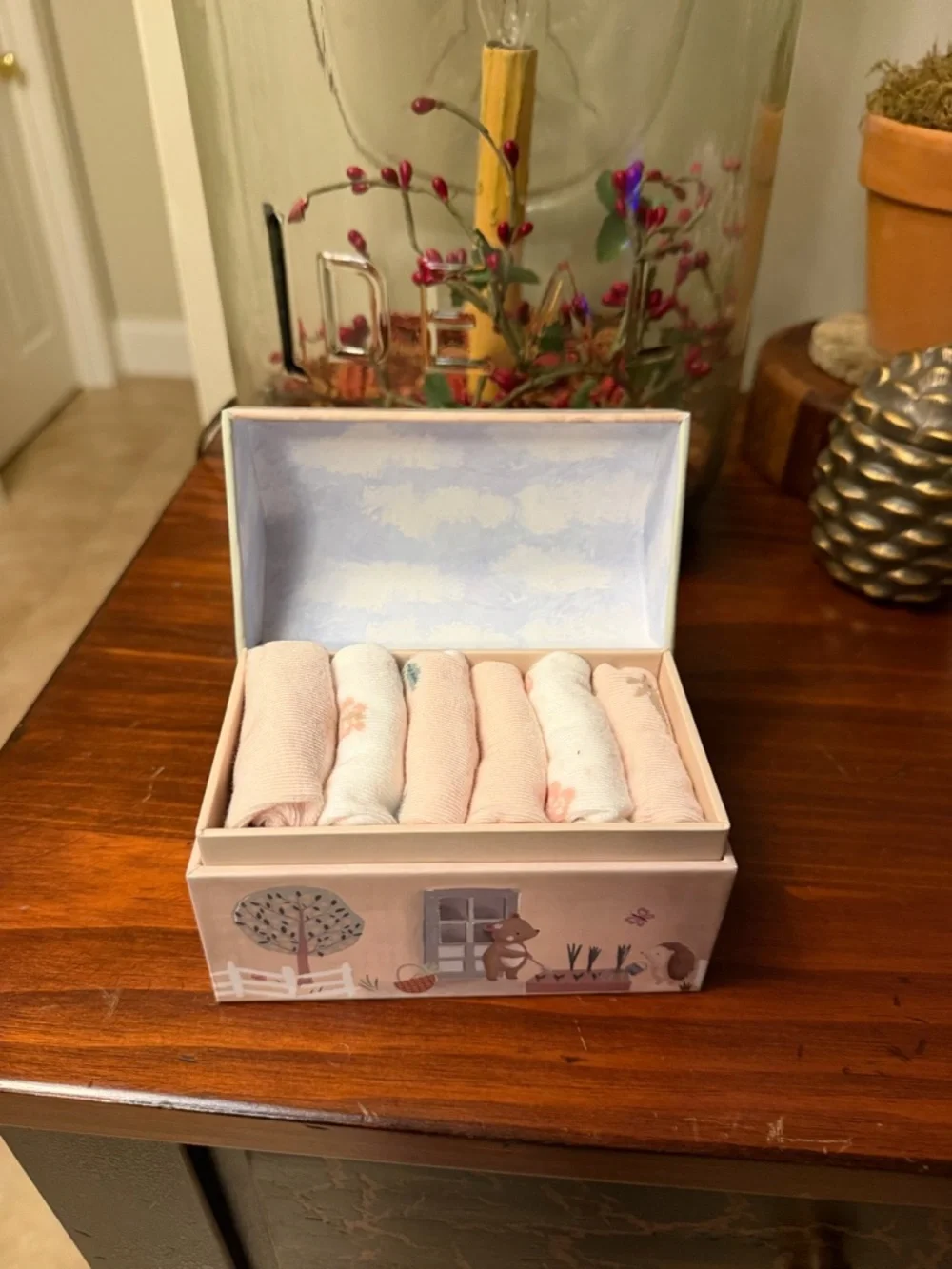 ELEGANT BABY infant GARDEN PICNIC NON SLIP SOCKS 6PK
